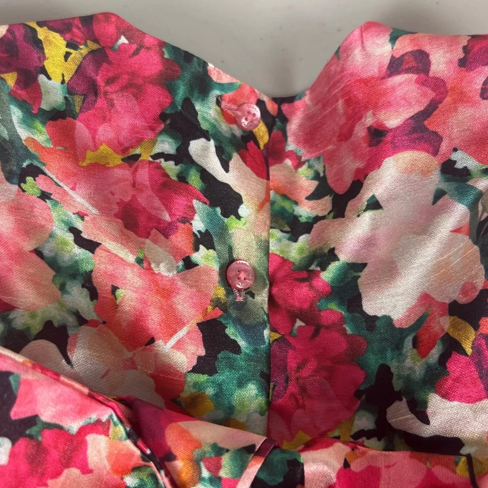 Pastourelle by Pippa & Julie Satin Floral Full Skirt‎ Dress sz 2T EUC